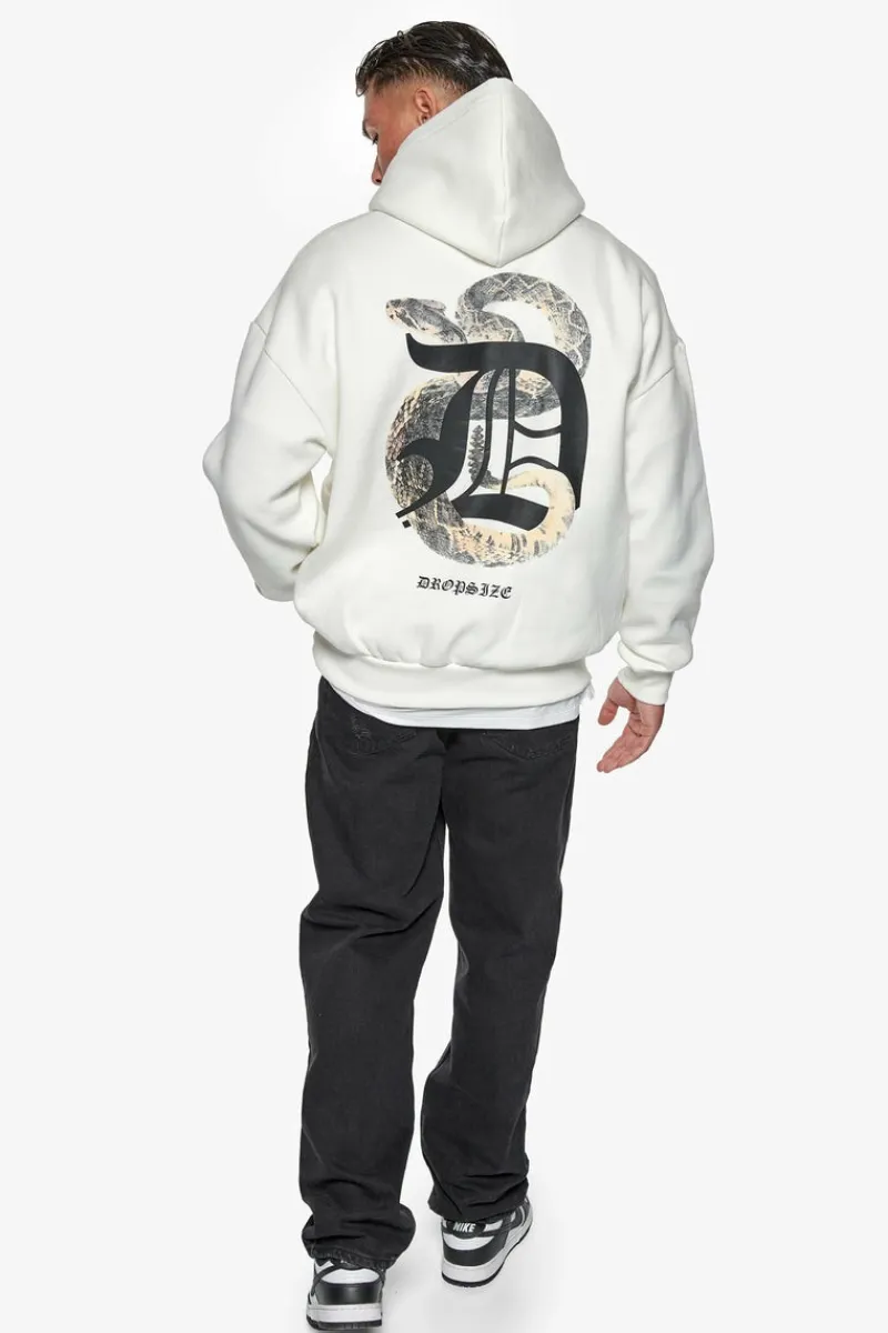 Hoodie<Dropsize Heavy Oversize Rattle Snake Hoodie Cream White