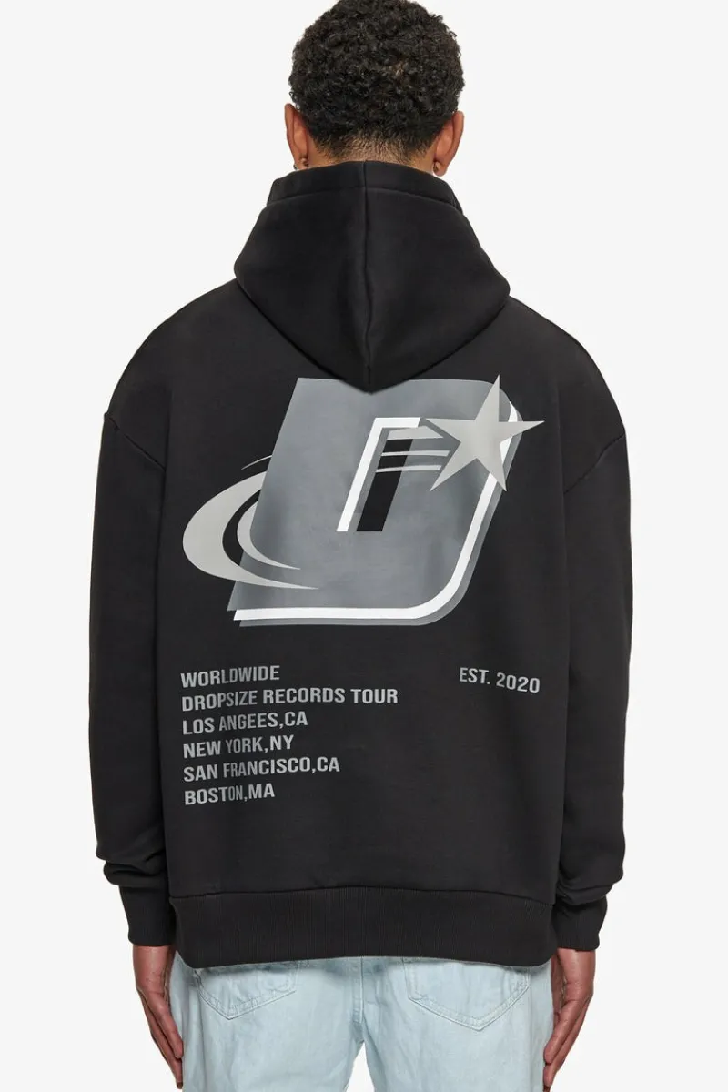 Hoodie<Dropsize Heavy Oversize Records Tour Hoodie Black