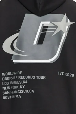 Hoodie<Dropsize Heavy Oversize Records Tour Hoodie Black