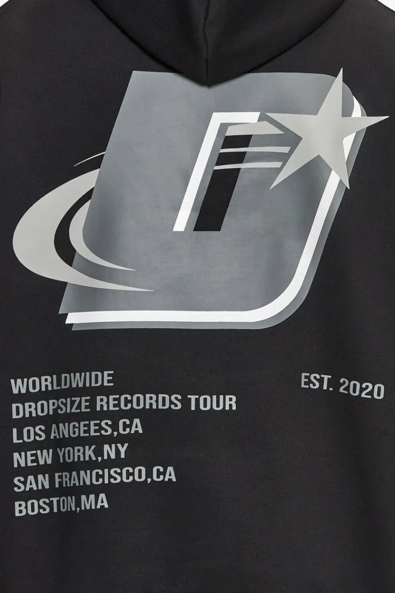 Hoodie<Dropsize Heavy Oversize Records Tour Hoodie Black