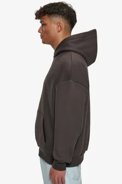 Hoodie<Dropsize Heavy Oversize Rhinestone Hoodie Washed Black