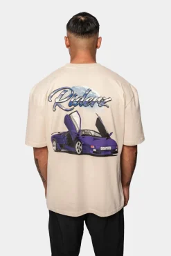 T-Shirt<Dropsize Heavy Oversize Riderz T-Shirt Coconut Milk