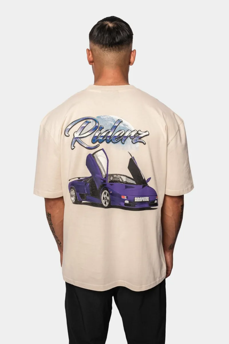 T-Shirt<Dropsize Heavy Oversize Riderz T-Shirt Coconut Milk