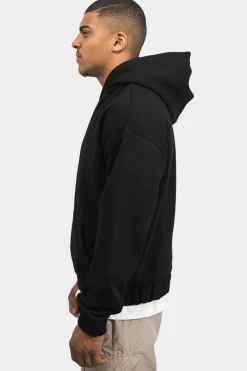 Hoodie<Dropsize Heavy Oversize Rubber Patch Hoodie Black