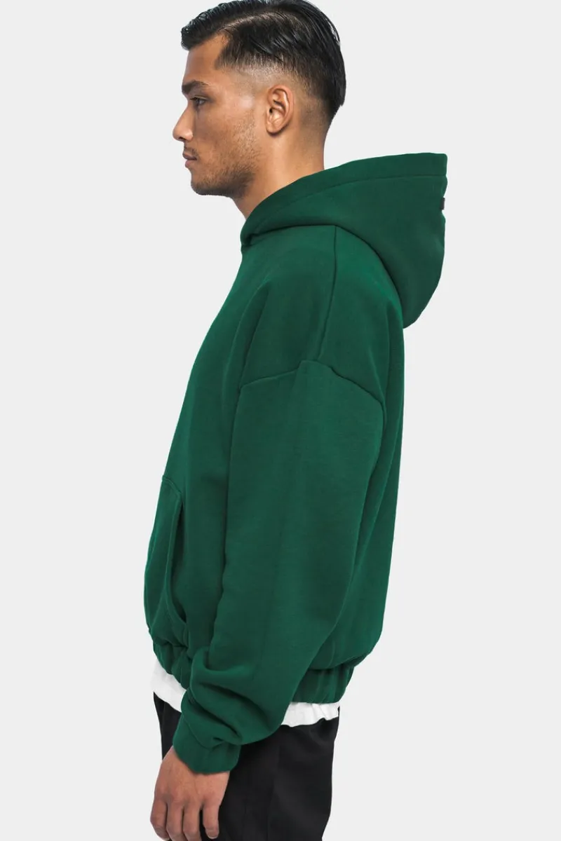 Hoodie<Dropsize Heavy Oversize Rubber Patch Hoodie Green