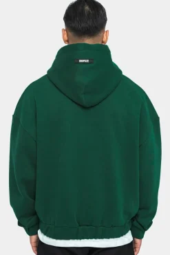 Hoodie<Dropsize Heavy Oversize Rubber Patch Hoodie Green