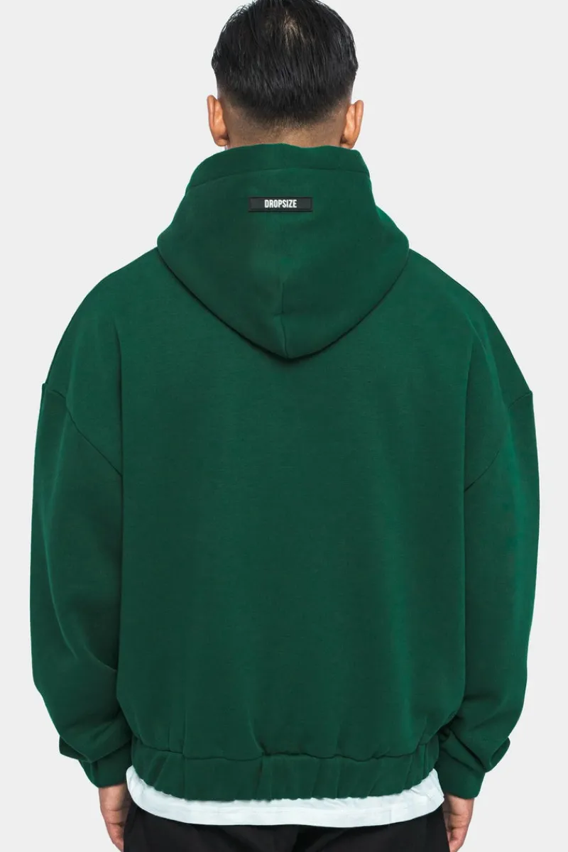 Hoodie<Dropsize Heavy Oversize Rubber Patch Hoodie Green
