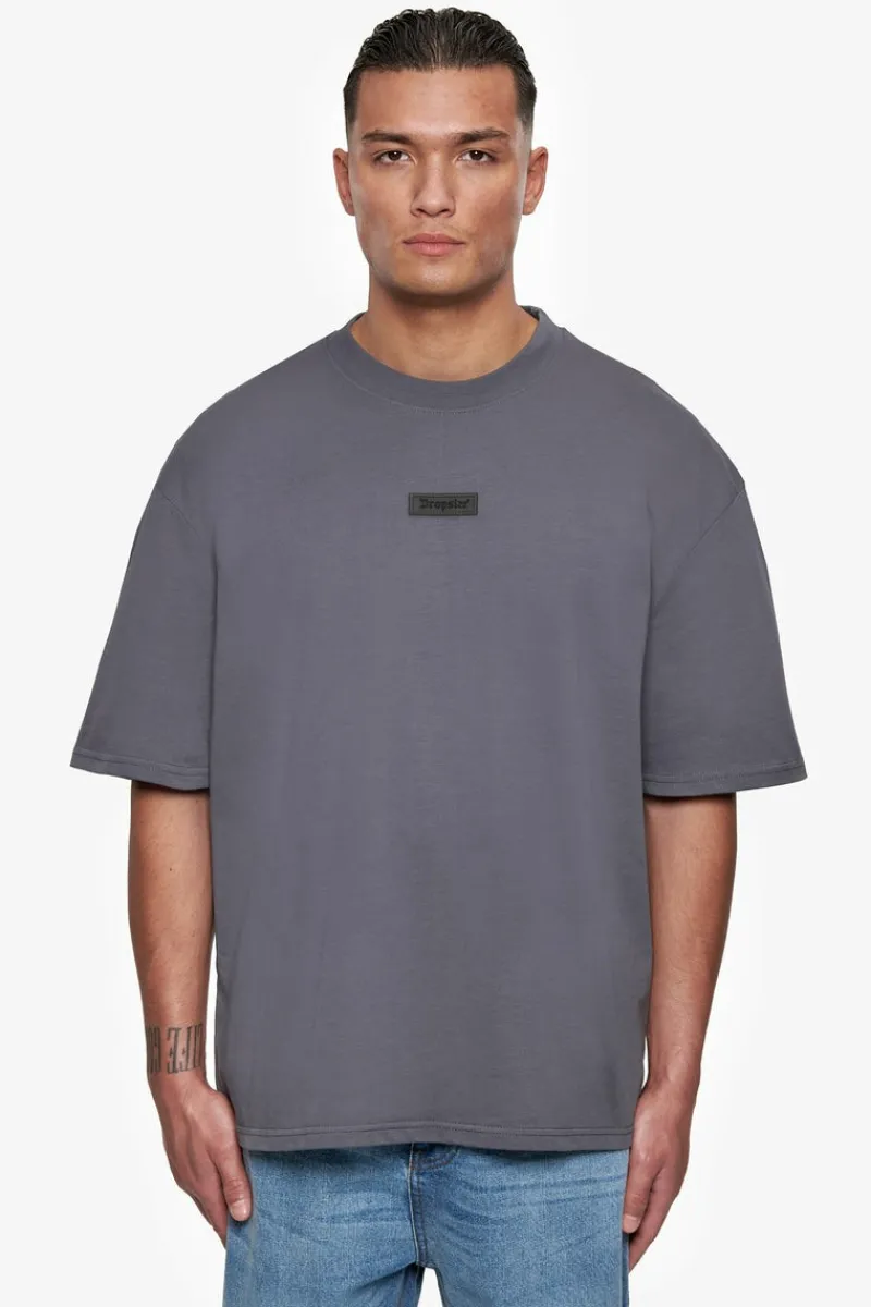 T-Shirt<Dropsize Heavy Oversize Rubber Patch T-Shirt Steel Grey