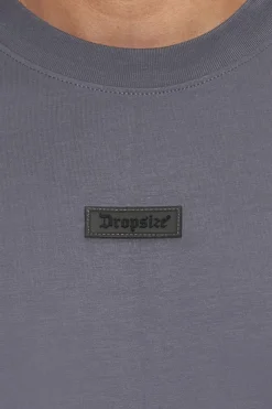 T-Shirt<Dropsize Heavy Oversize Rubber Patch T-Shirt Steel Grey