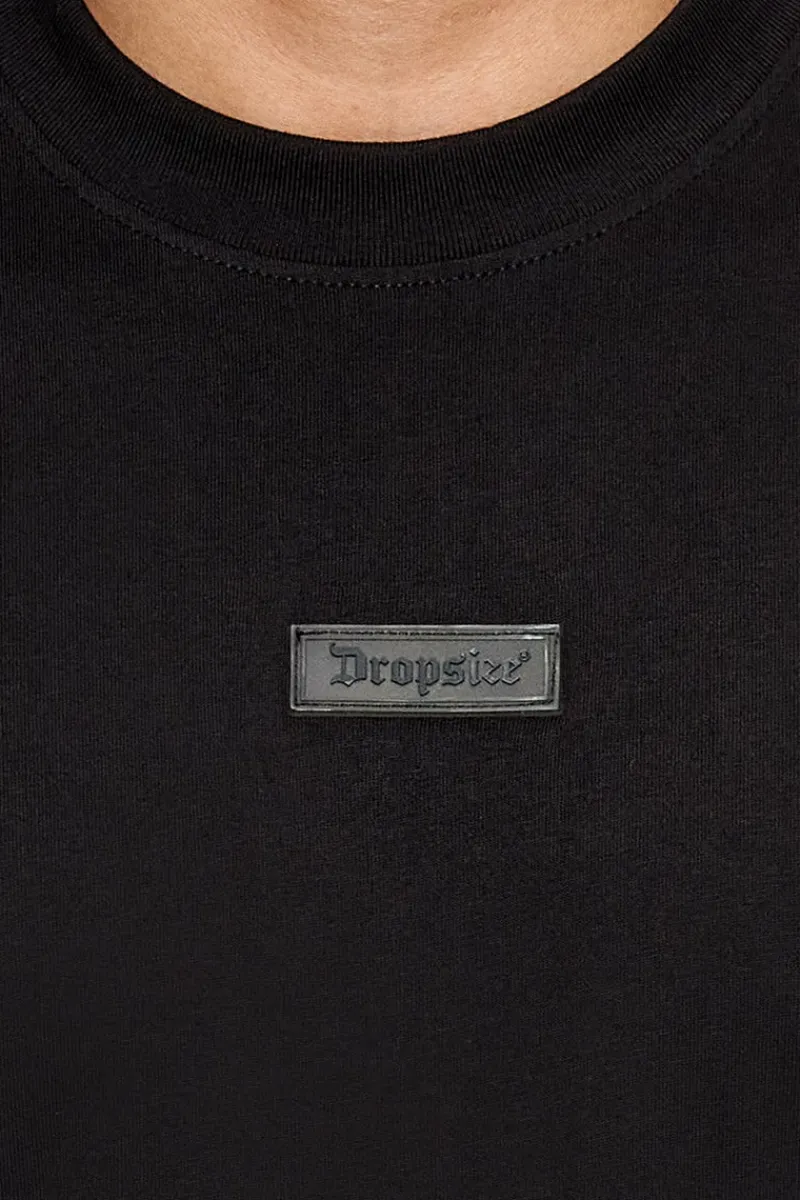 T-Shirt<Dropsize Heavy Oversize Rubber Patch T-Shirt Black