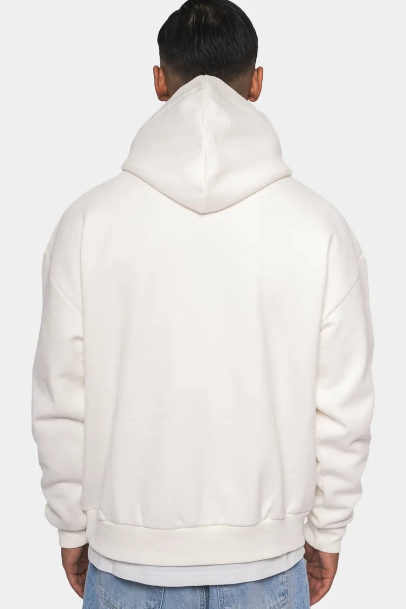 Hoodie<Dropsize Heavy Oversize Scuba Blue Puffer Print Hoodie Cream White