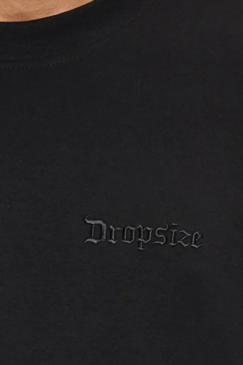 T-Shirt<Dropsize Heavy Oversize Silk Embo T-Shirt Black