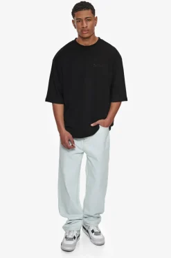 T-Shirt<Dropsize Heavy Oversize Silk Embo T-Shirt Black