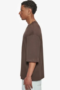 T-Shirt<Dropsize Heavy Oversize Silk Embo T-Shirt Chocolate Brown