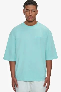 T-Shirt<Dropsize Heavy Oversize Silk Embo T-Shirt Turquoise