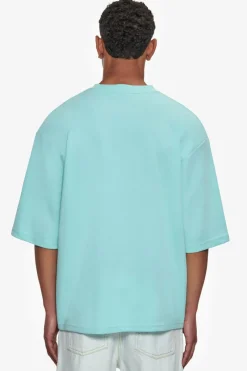 T-Shirt<Dropsize Heavy Oversize Silk Embo T-Shirt Turquoise