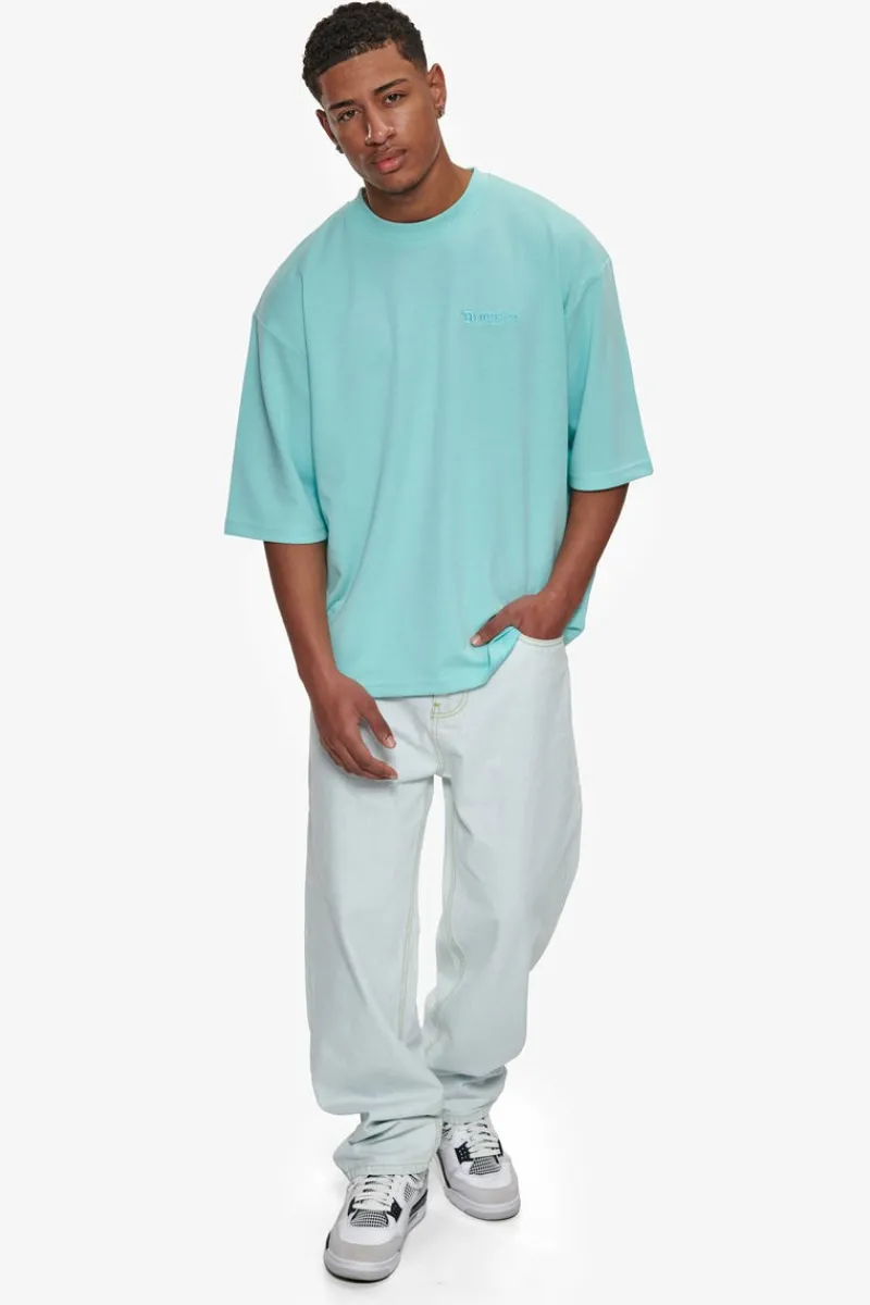 T-Shirt<Dropsize Heavy Oversize Silk Embo T-Shirt Turquoise