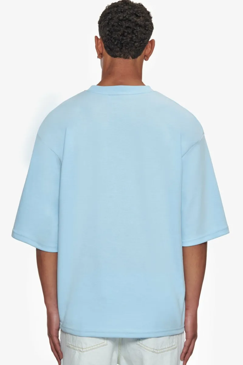 T-Shirt<Dropsize Heavy Oversize Silk Embo T-Shirt Baby Blue