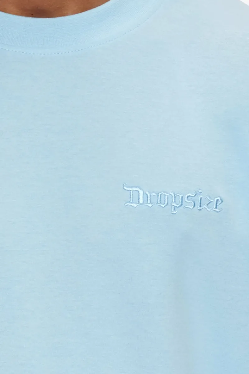T-Shirt<Dropsize Heavy Oversize Silk Embo T-Shirt Baby Blue
