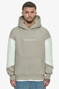 Hoodie<Dropsize Heavy Oversize Split Colour V2 Hoodie Stone