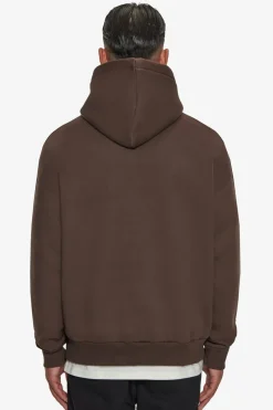 Hoodie<Dropsize Heavy Oversize Split Logo Hoodie Chocolate Brown