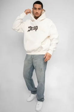 Hoodie<Dropsize Heavy Oversize Split Logo Hoodie Cream White