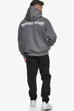 Hoodie<Dropsize Heavy Oversize Studio Hoodie Grey / White
