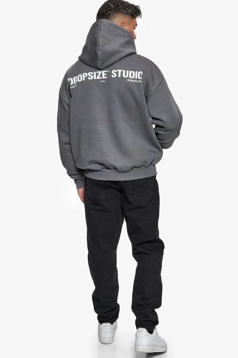 Hoodie<Dropsize Heavy Oversize Studio Hoodie Grey / White
