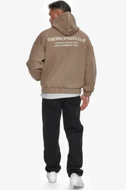 Zipper<Dropsize Heavy Oversize Tdc Zip-Hoodie Silver Mink