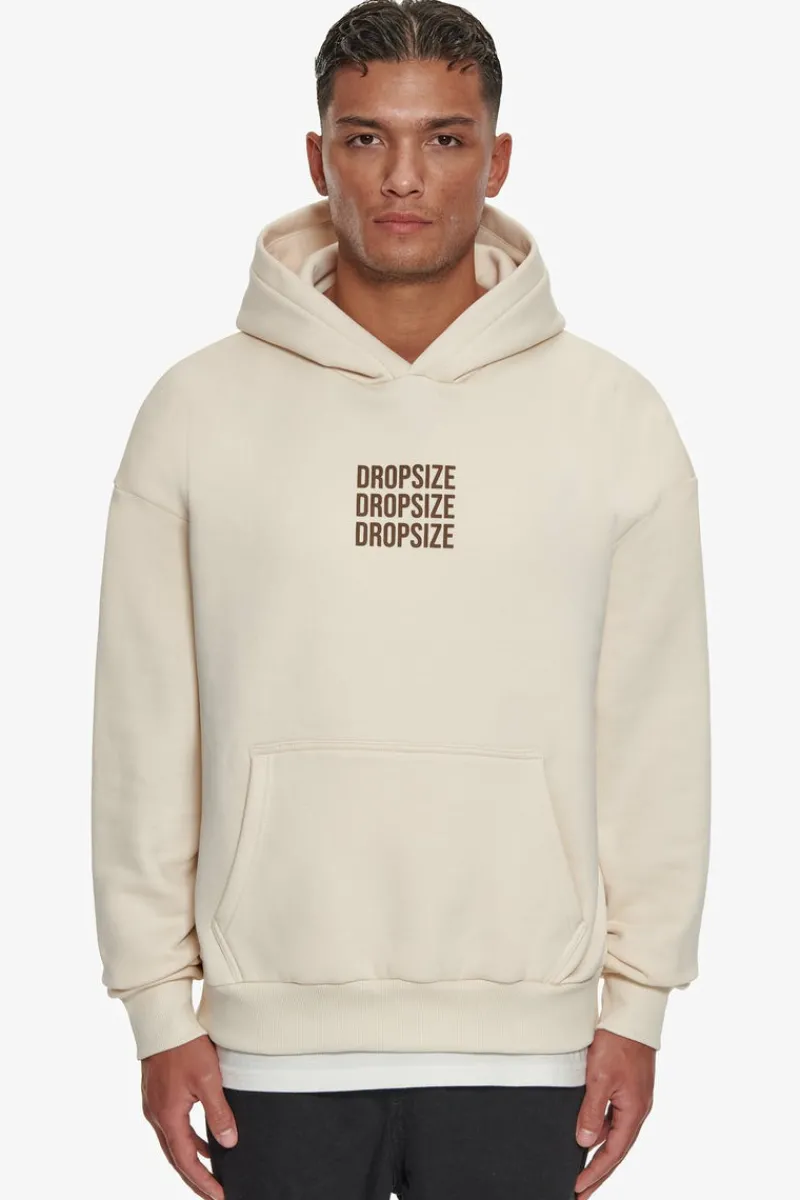 Hoodie<Dropsize Heavy Oversize Triple Logo Hoodie Coconut Milk