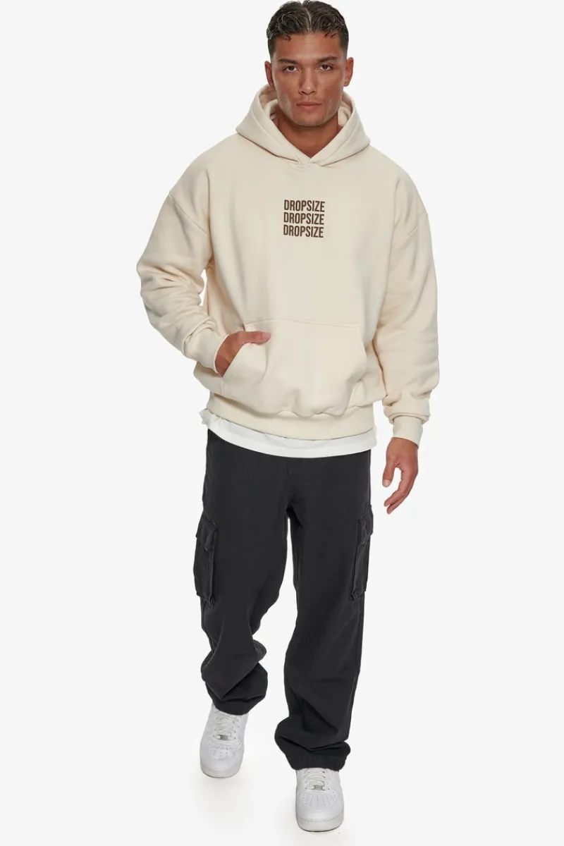 Hoodie<Dropsize Heavy Oversize Triple Logo Hoodie Coconut Milk