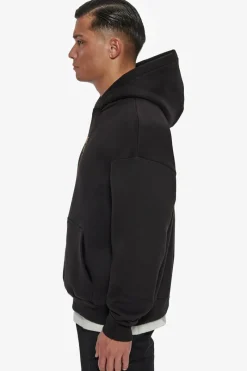 Hoodie<Dropsize Heavy Oversize Triple Logo Hoodie Black