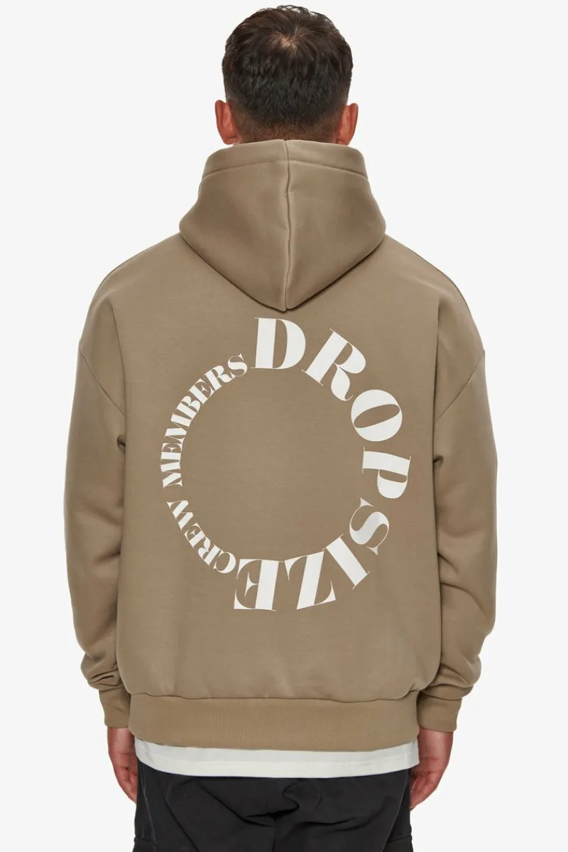 Hoodie<Dropsize Heavy Oversize V2 Circle Hoodie Silver Mink