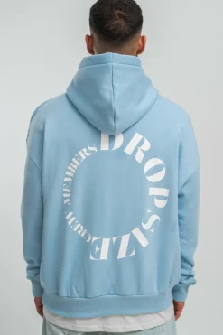 Hoodie<Dropsize Heavy Oversize V2 Cirlce Hoodie Baby Blue