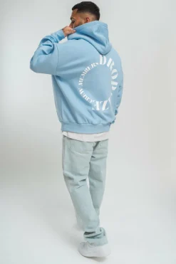 Hoodie<Dropsize Heavy Oversize V2 Cirlce Hoodie Baby Blue