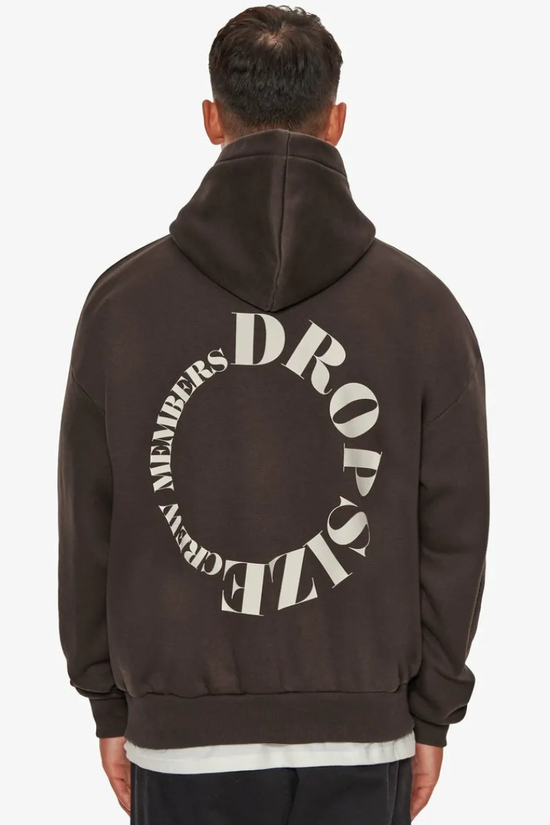 Hoodie<Dropsize Heavy Oversize V2 Cirlce Hoodie Chocolate Brown