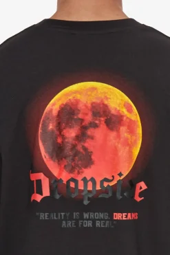 T-Shirt<Dropsize Heavy Oversize V2 Moon T-Shirt Black