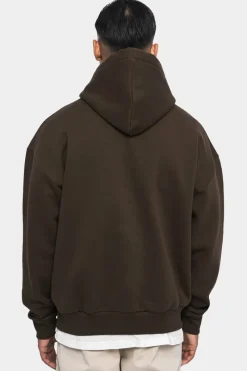 Hoodie<Dropsize Heavy Oversize V2 Puffer Print Hoodie Chocolate Brown