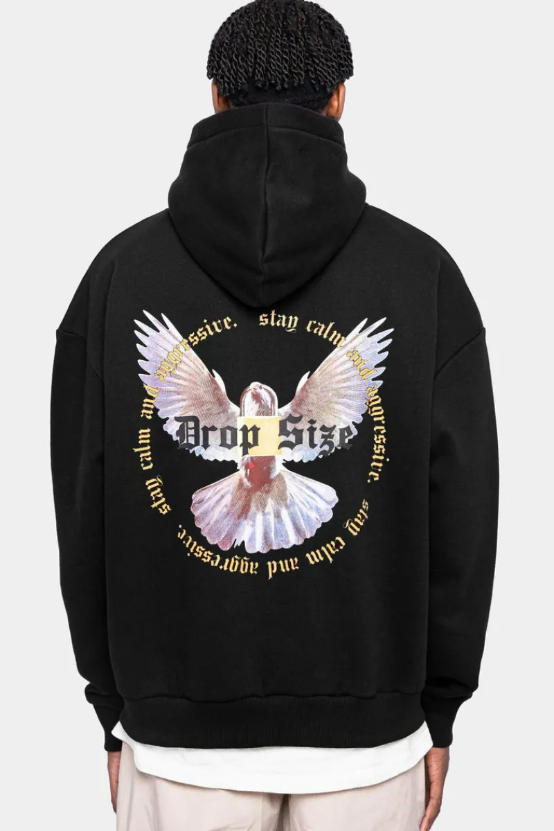 Hoodie<Dropsize Heavy Oversize White Dove 2.0 Hoodie Black