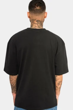 T-Shirt<Dropsize Heavy Oversize White Doves T-Shirt Washed Black