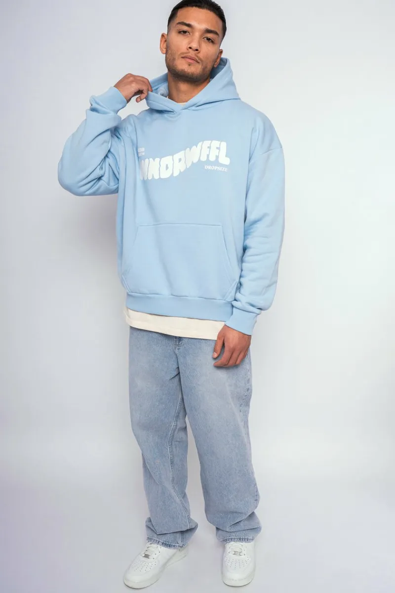 Hoodie<Dropsize Heavy Oversize Wonder Waffel Hoodie Baby Blue