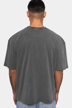 T-Shirt<Dropsize Heavy Oversize Wonder Waffel T-Shirt Washed Grey