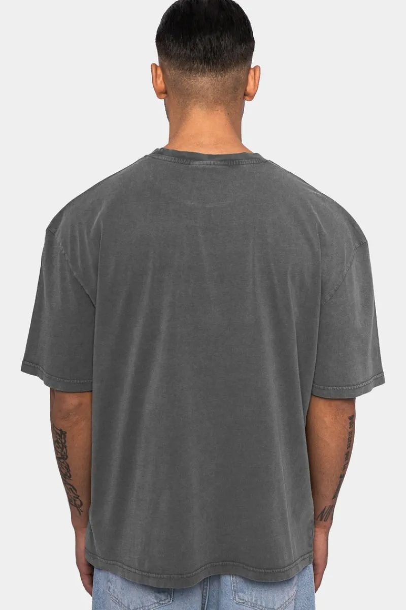 T-Shirt<Dropsize Heavy Oversize Wonder Waffel T-Shirt Washed Grey