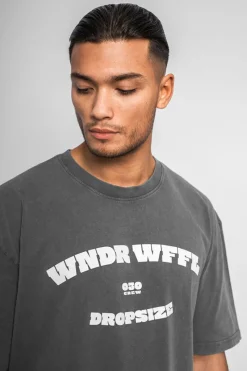 T-Shirt<Dropsize Heavy Oversize Wonder Waffel T-Shirt Washed Grey