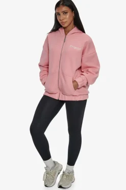 Frauen<Dropsize Heavy Oversize Zip Hoodie Pink