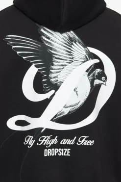 Hoodie<Dropsize Heavy Overzize Fly High Hoodie Black