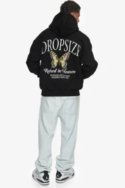 Hoodie<Dropsize Heavy Overzize Raised In Heaven Hoodie Black