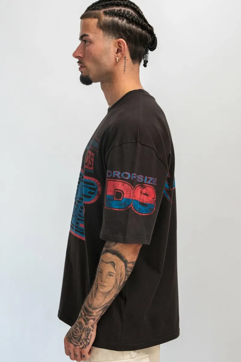 T-Shirt<Dropsize Heavy Racing T-Shirt Washed Black