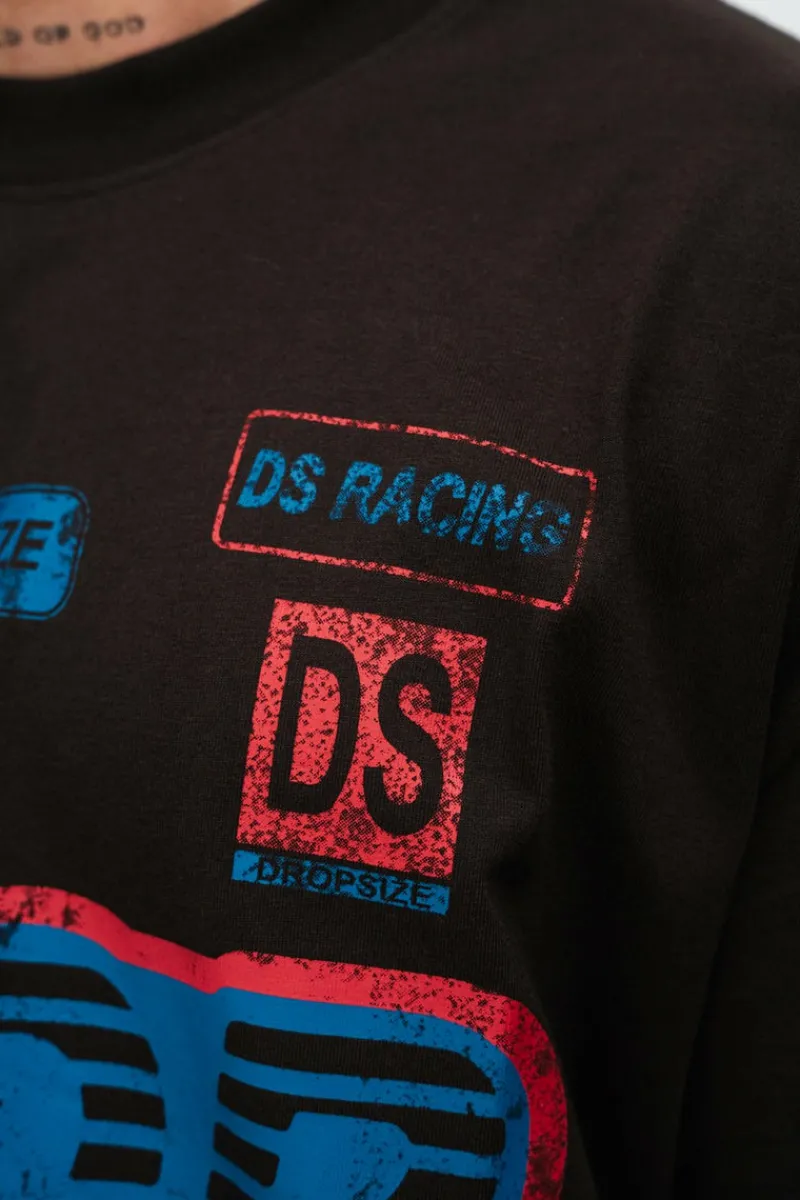 T-Shirt<Dropsize Heavy Racing T-Shirt Washed Black