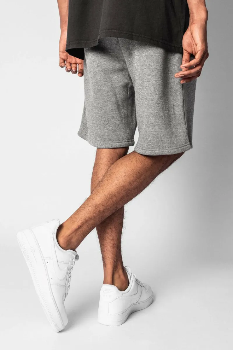 Shorts<Dropsize Heavy Sweat Embo Short Grey Melange